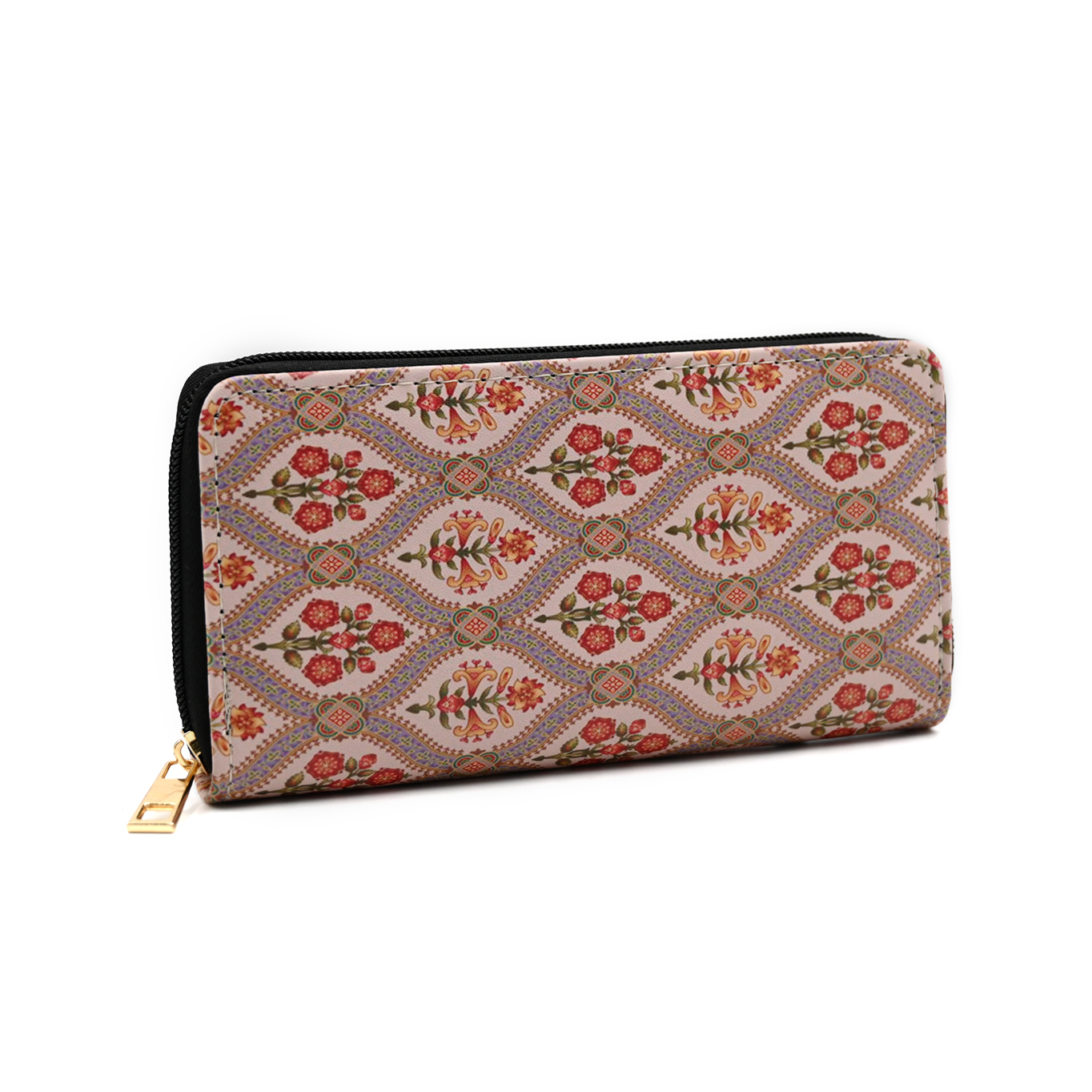 Floral Pattern Zipper Wallet