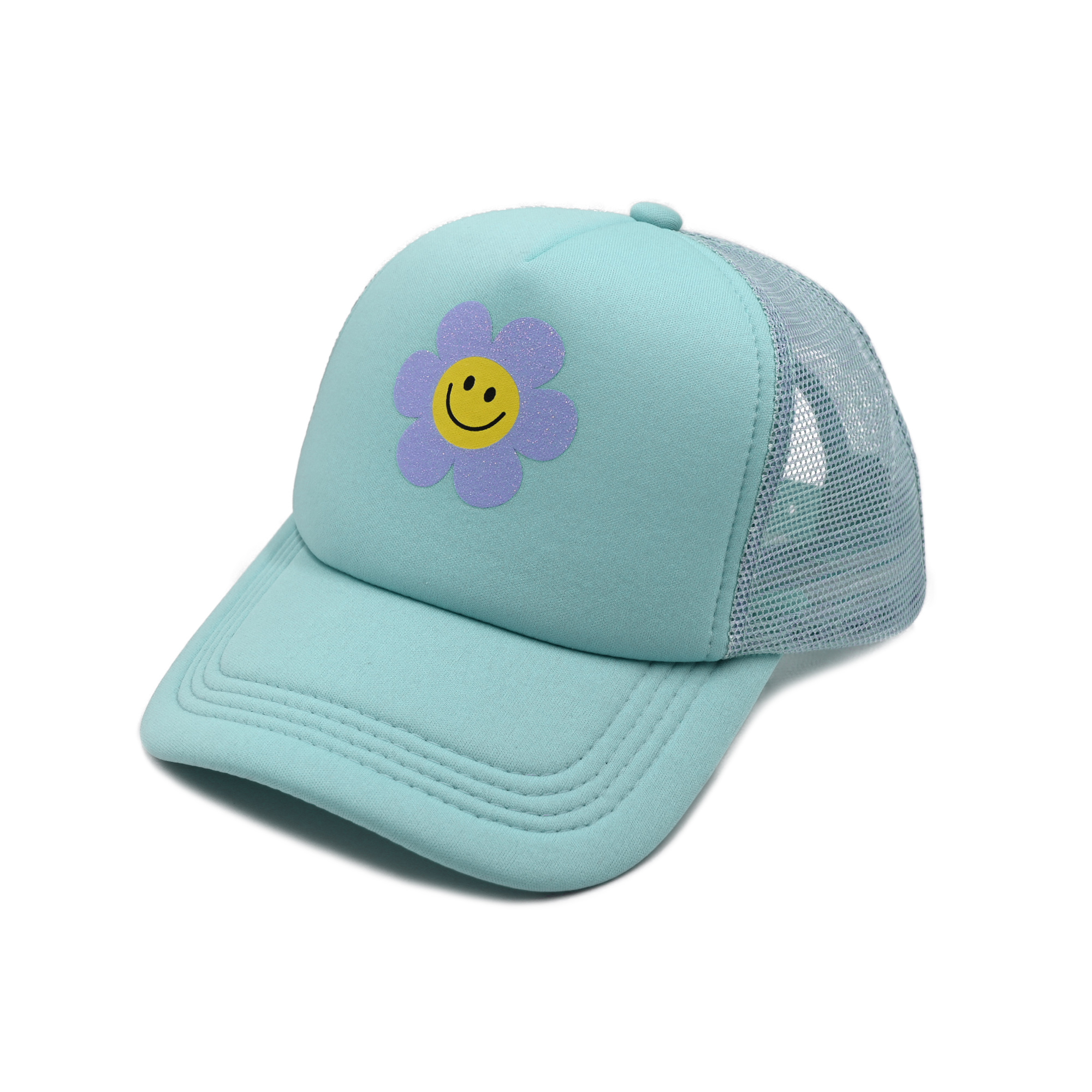 Smiley Face Daisy Trucker Hat