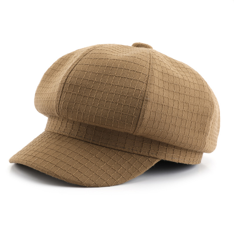 Women Fall Winter Hat Solid Color Wide Brim Painter Hat