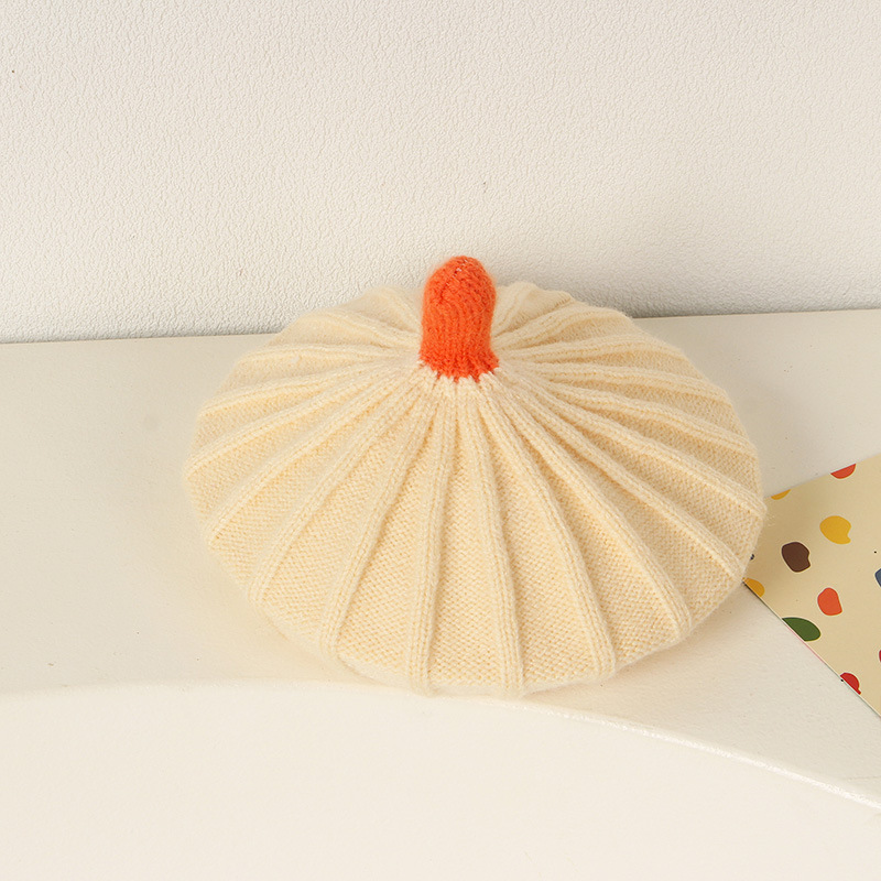 Pumpkin Beanie Knit Hat
