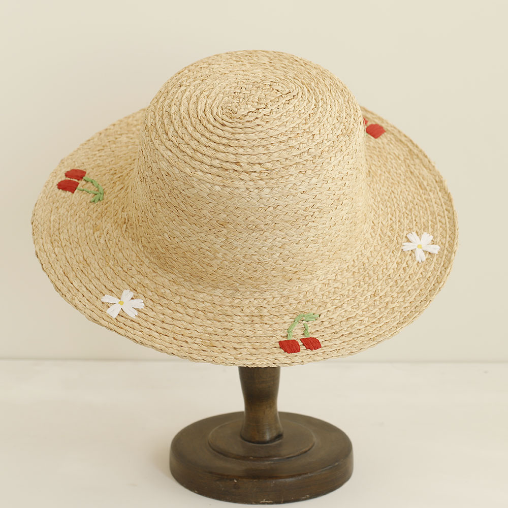 Embroidered Fruit Sun Hat