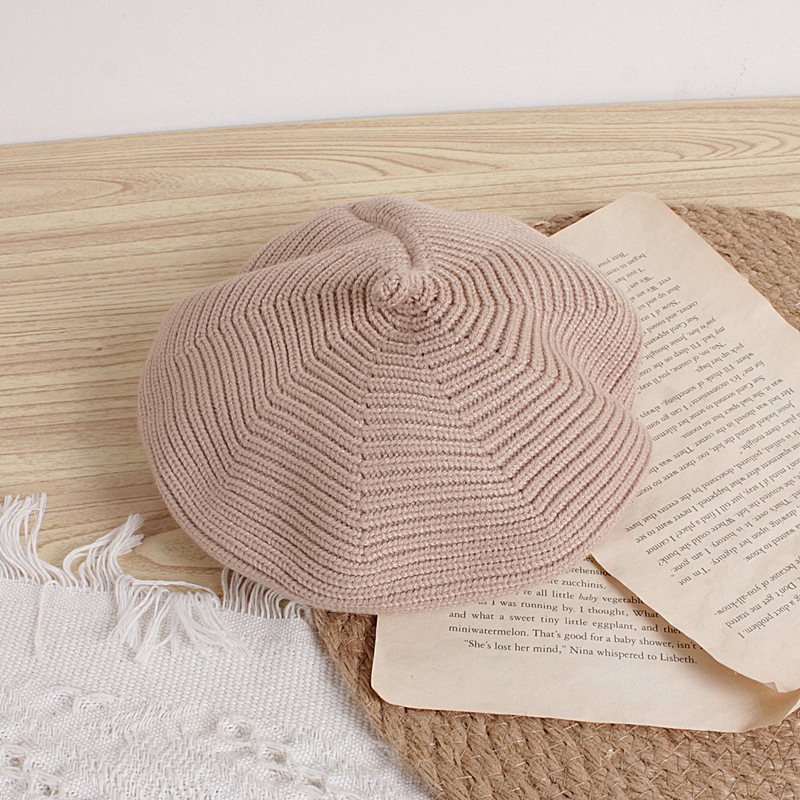 Girls Vintage Soft Knitted Cap Kids