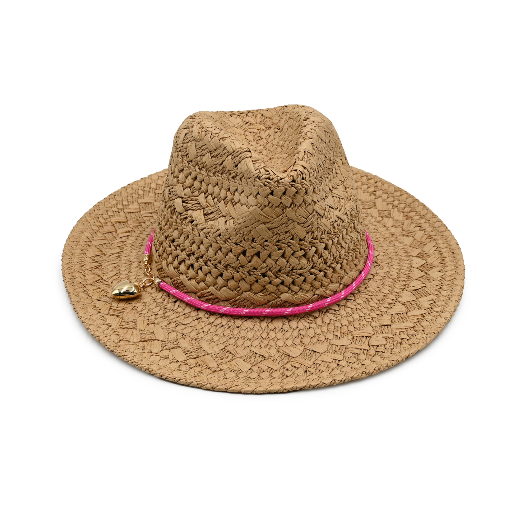 Golden Heart Raffia Fedora