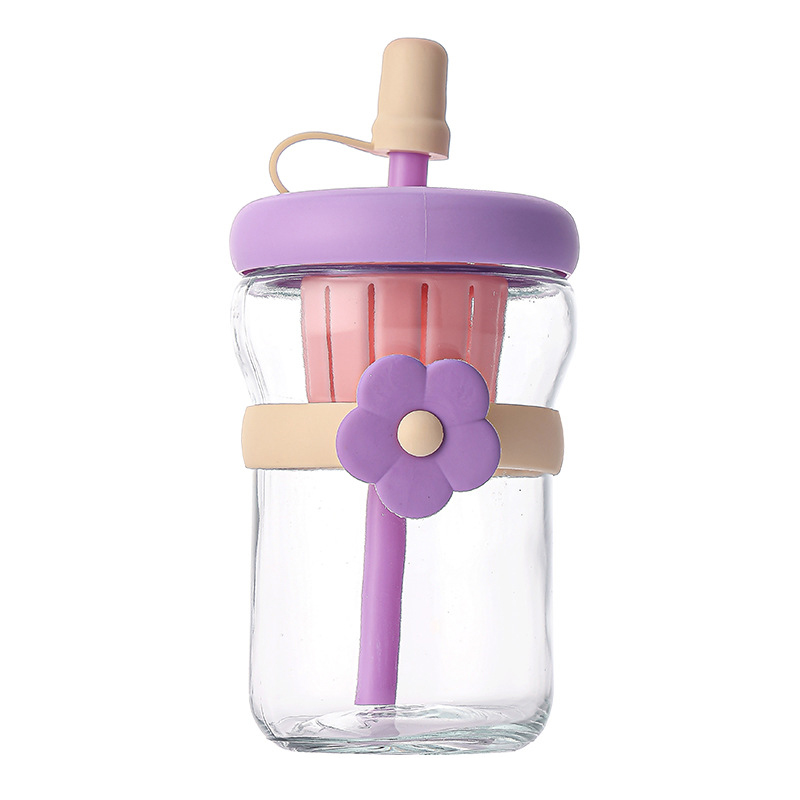 Clear Drinking Glass Water Bottle