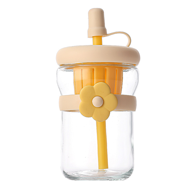 Clear Drinking Glass Water Bottle