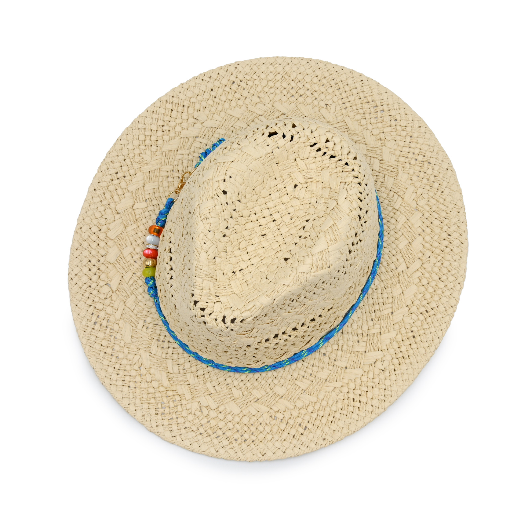 Straw Cowboy Hat for Women and Men with Shapeable Wide Brim