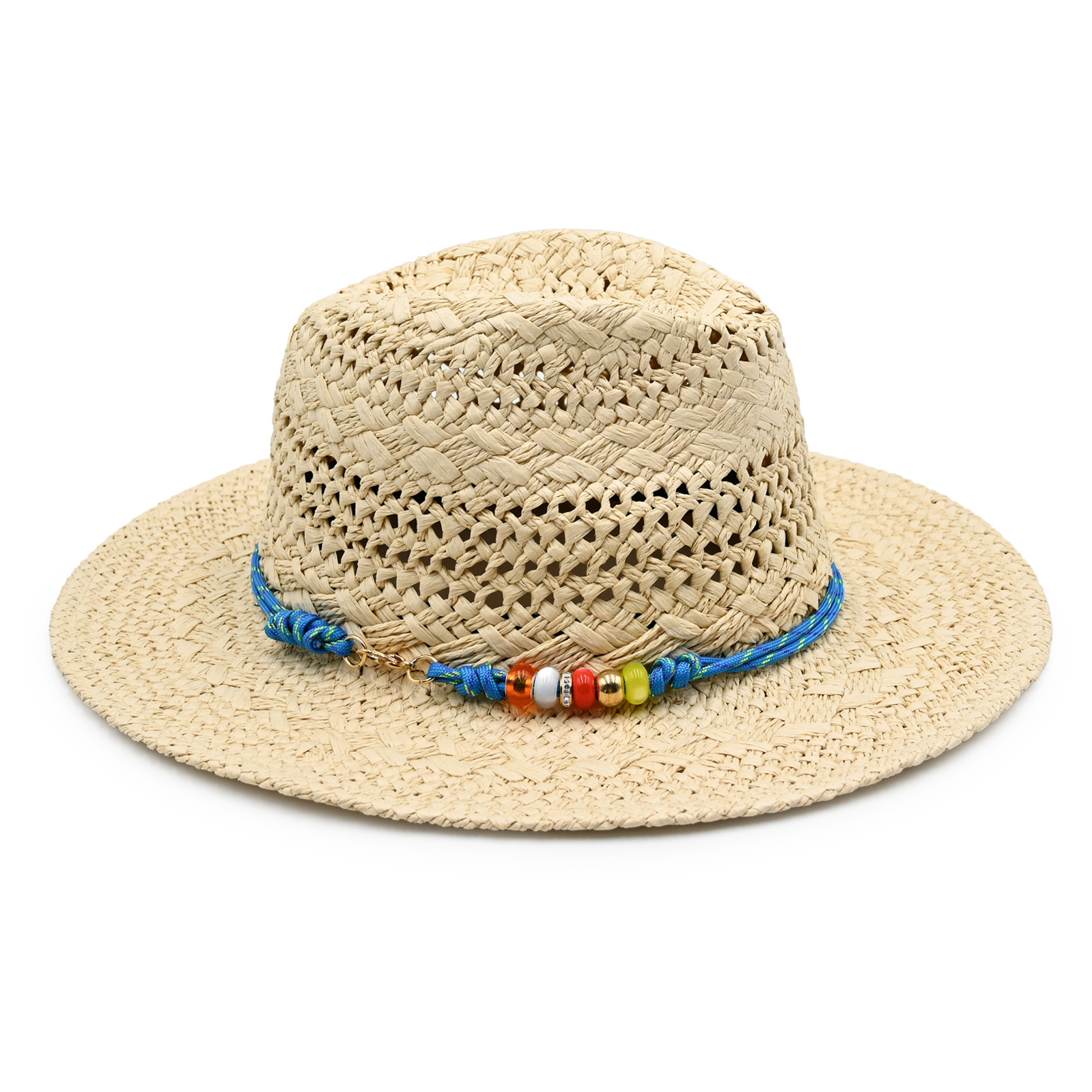 Straw Cowboy Hat for Women and Men with Shapeable Wide Brim