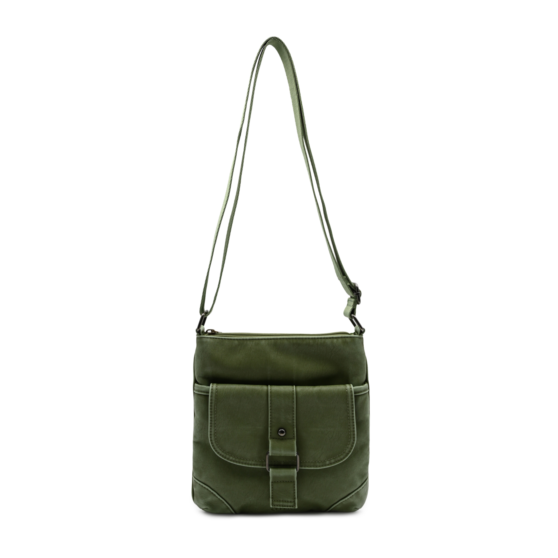 PU Crossbody Bag with Adjustable Strap