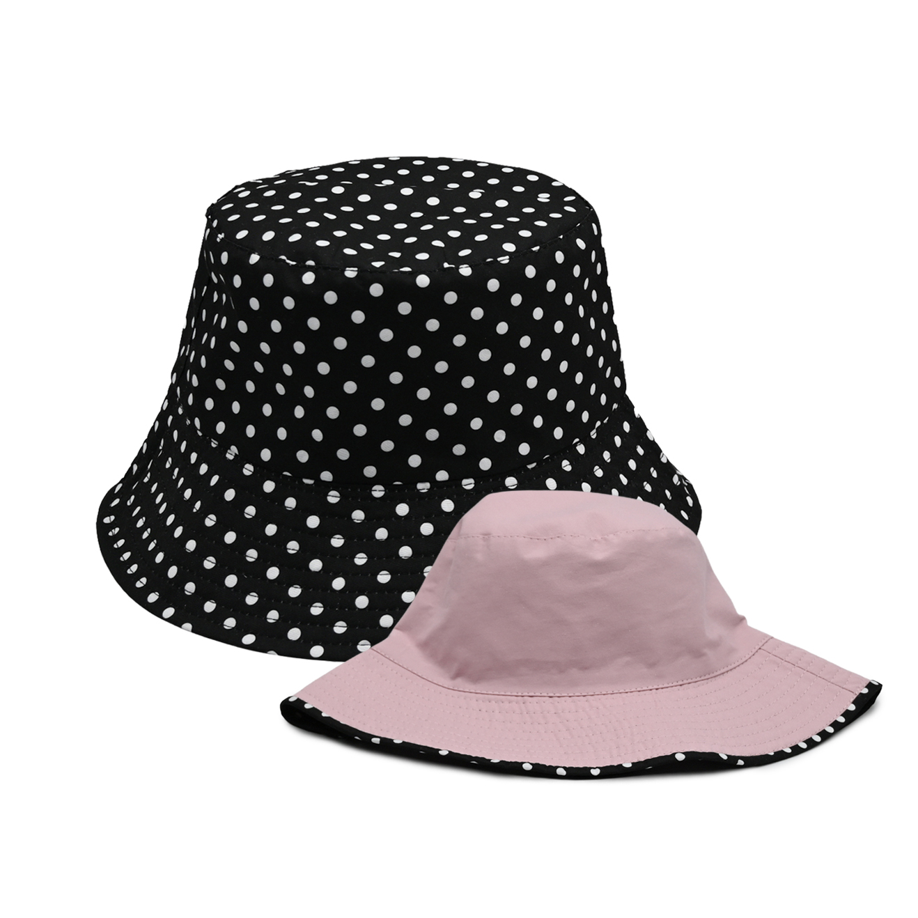 Women's Reversible Polka Dot Bucket Hat