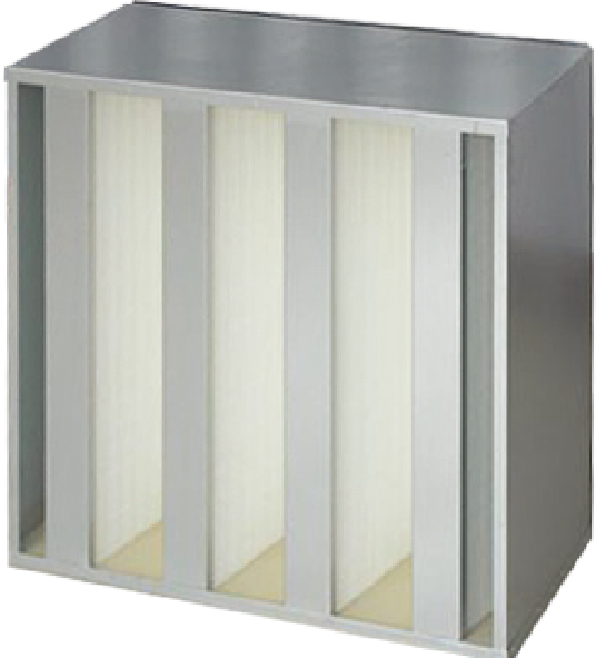 Box Medium Efficiency Filter(V-Type Pleated Metal Frame)