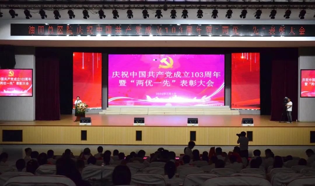我院举办庆祝中国共产党成立103周年暨“两优一先”表彰大会