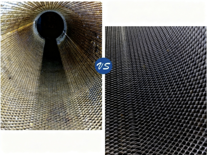 中大型板式换热器清洗对比
采用高频清洗技术对江苏某电厂(机组容量2*1000MW)#1&nbsp;&nbsp;机组A闭式水板式冷却器在线高频清洗，换热面&nbsp;积750m&sup2;,江水冷却，主要堵塞物为贝壳、生物黏泥，清洗后阀门开度从100%降到35%即可满足夏季运行。