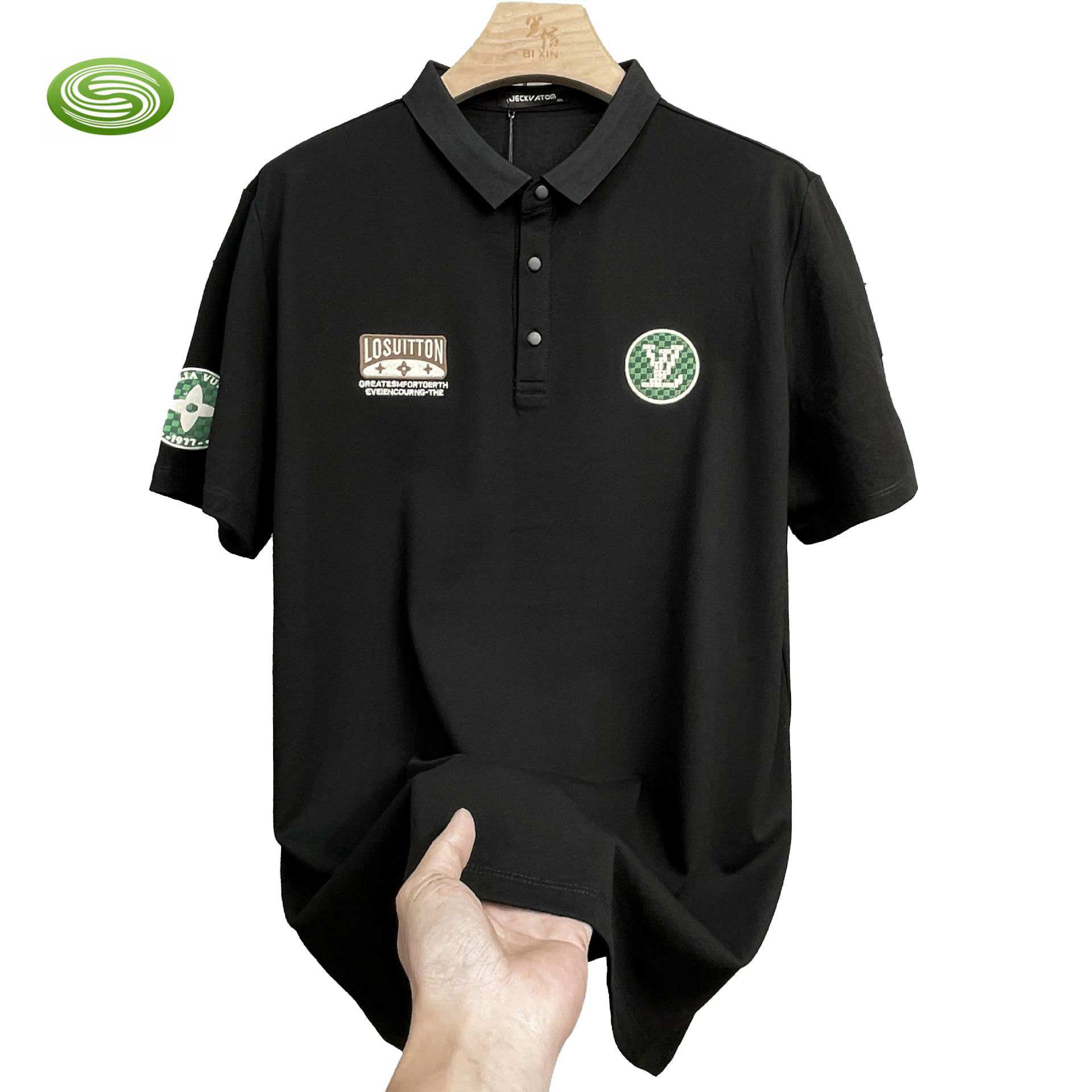 Unisex Short Sleeve T-Shirt with Customizable Embroidered Logo Customizable Polo Shirt for Hiking