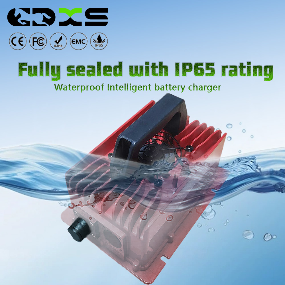 IP65 Waterproof 800W for Golf Cart Elevator Sweeper Patrol Pallet Truck Lift DC 24V25A Lead-acid 180AH Storage Battery Charger