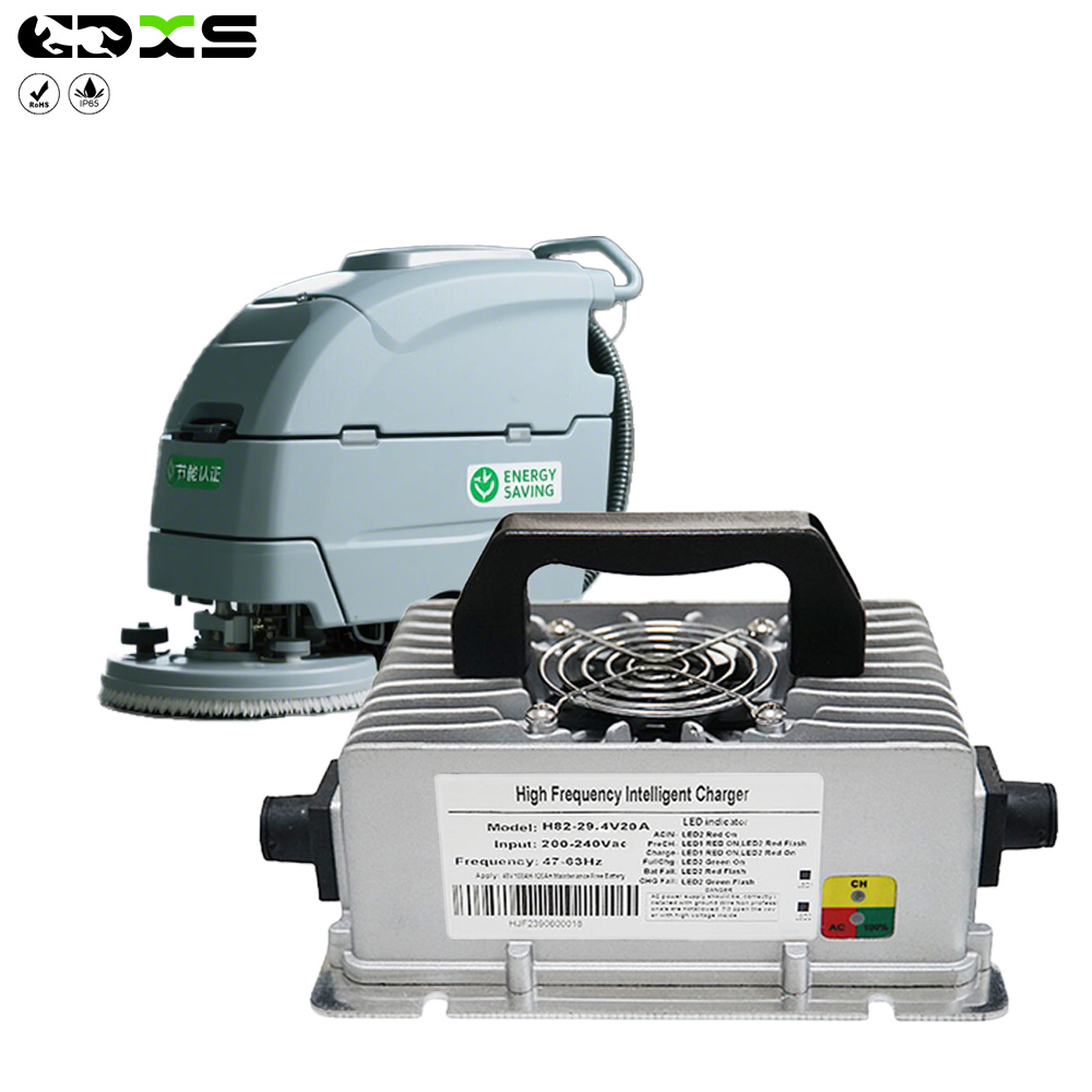Aluminum shell high power 29.4V20A ternary lithium battery charger 7 strings hand push floor scrubber sweeper fast charging