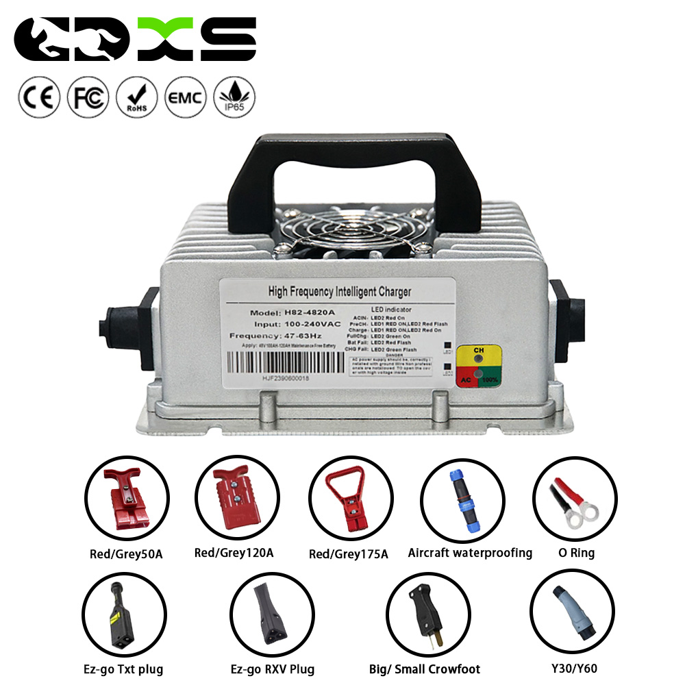 1200W waterproof lead-acid electric forklift patrol car sightseeing car high power 48V20A smart charger