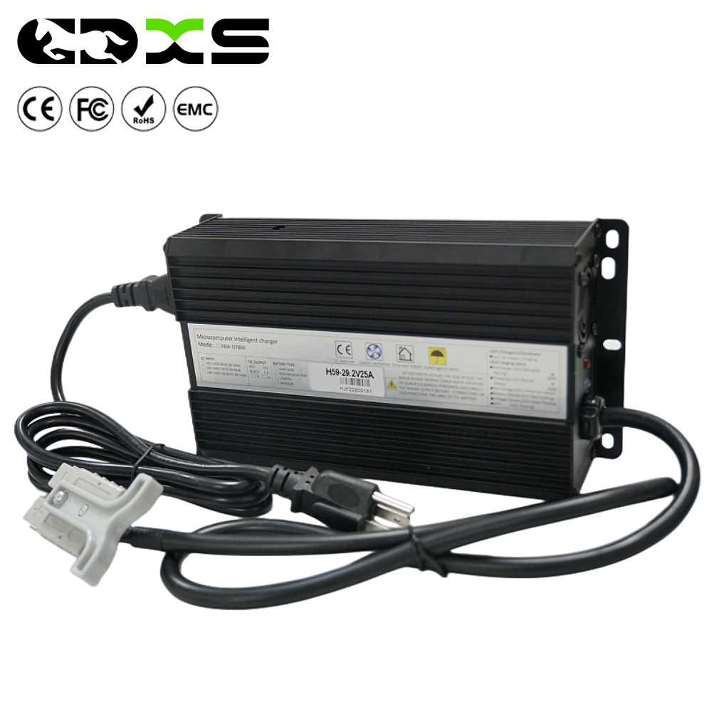 29.2V 25A LiFePO4 8-Channel Aluminum Shell Fast Charging Ride-On Vacuum Cleaner Scrubber Forklift Charger