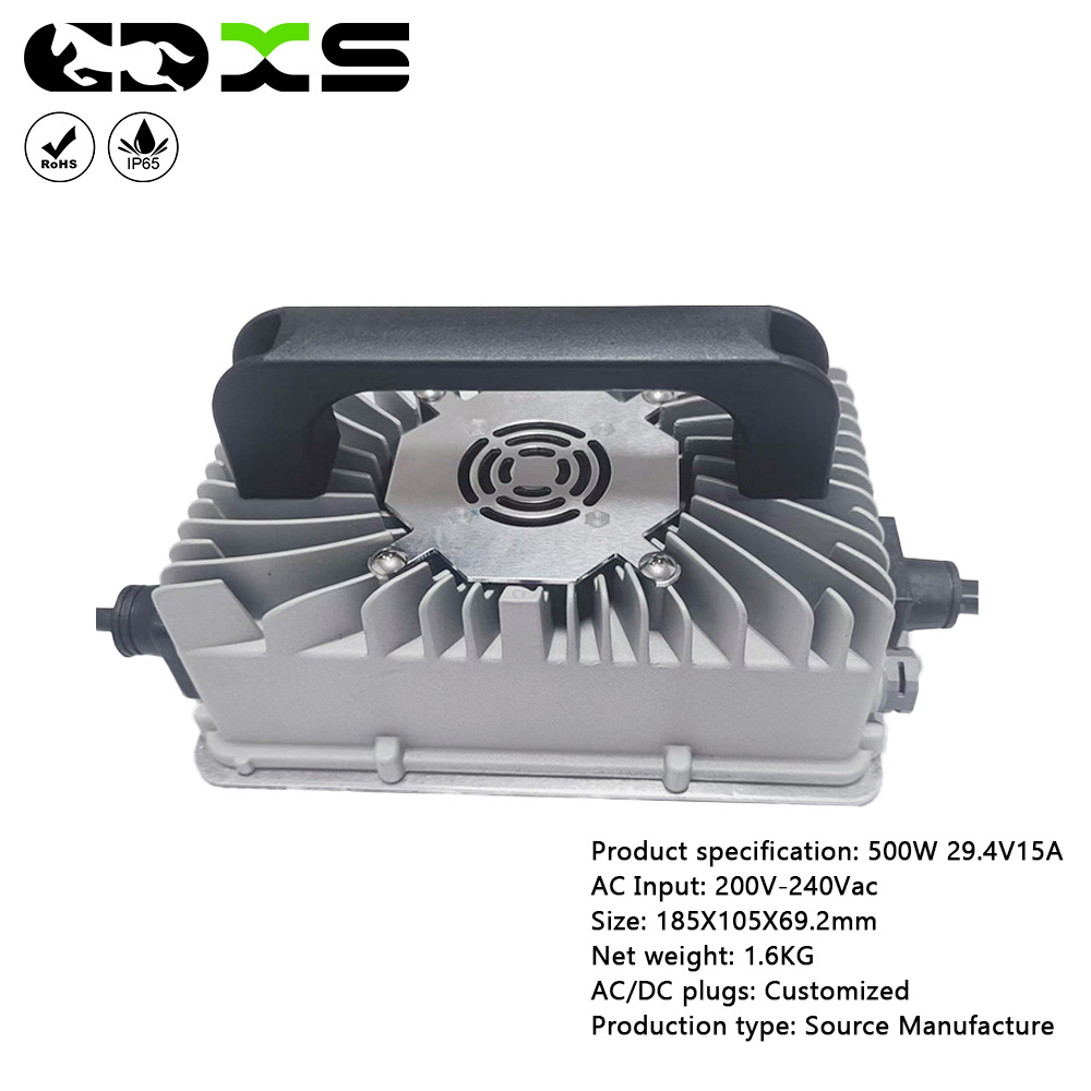 500W ternary lithium battery 29.4V15A electric sweeper 7 strings fast charging aluminum shell charger universal