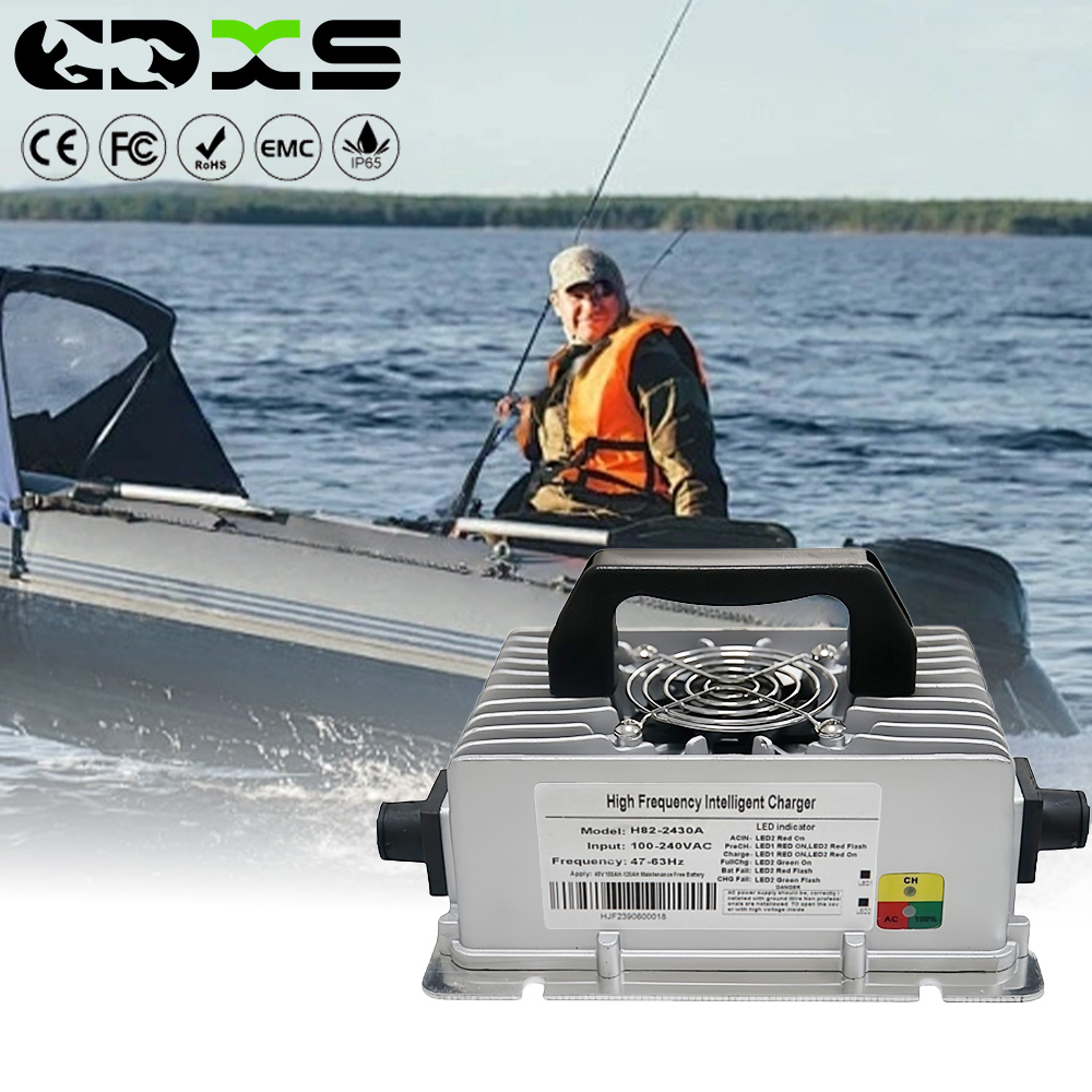 High-power lead-acid charger 24V 30A intelligent charger for electric stackers and pallet trucks; automatic shutdown when fully charged.