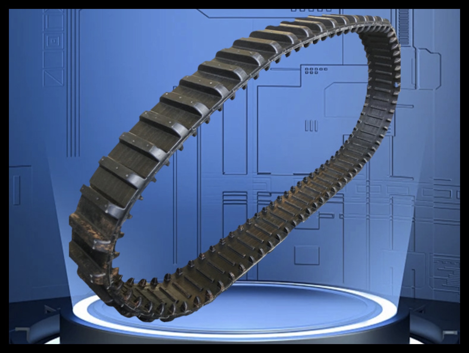 The manufacturer supplies rubber tracks wv-20 swing arm robot tracks with high-strength micro tracks