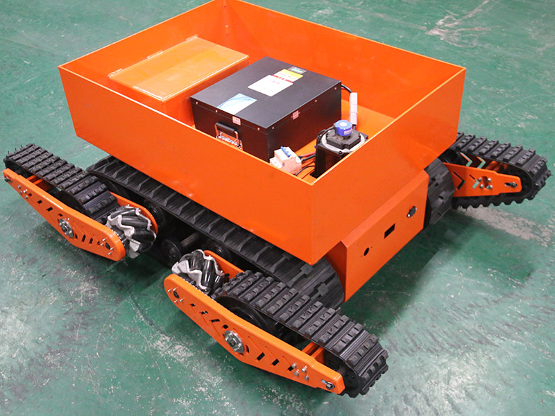 Rubber Tracked Swing Armed Robot Carbon Fiber Four-Swing Armed Chassis Platform-170