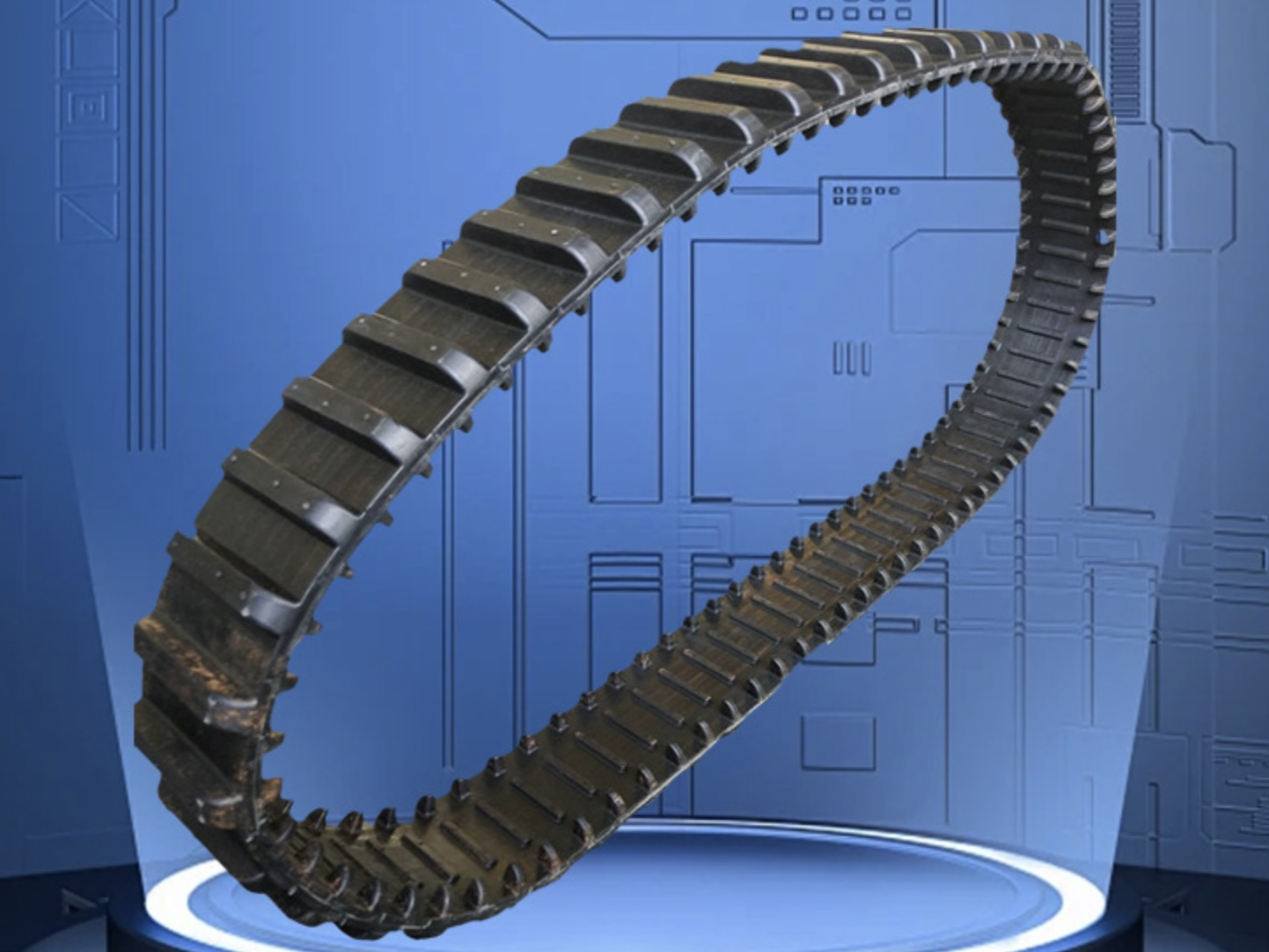 Wholesale High-Strength 42mm KMTHS-42 Wear-Resistant Anti-Static Rubber Tracks for Rubber Track Chassis Construction Machinery From Manufacturer