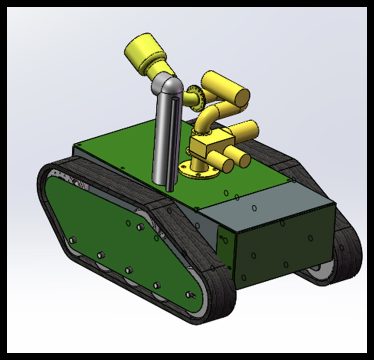 OEM Special Rubber Tracked Fire Suppression Intelligent Fire Fighting Robot With Camera Remote Control