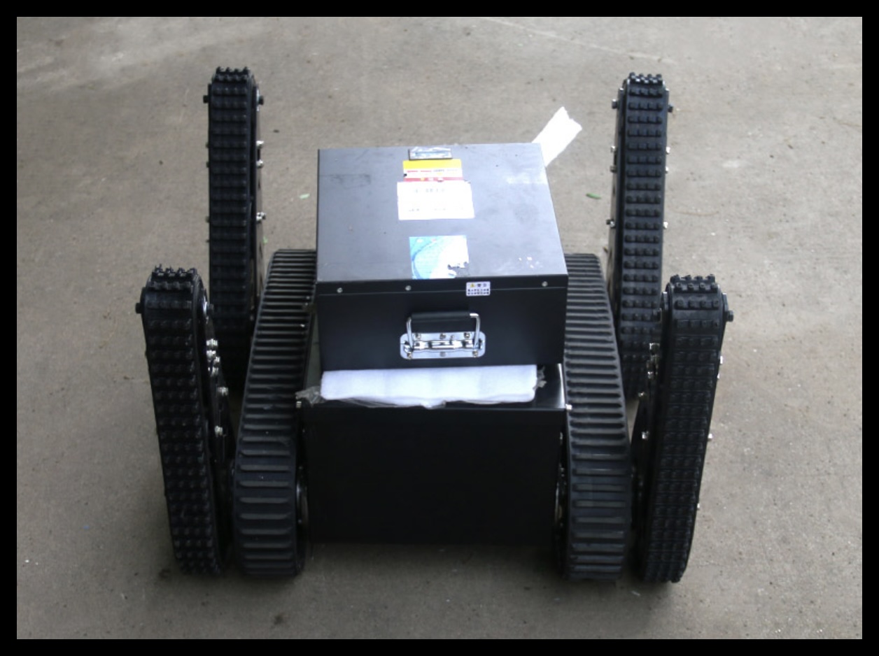 Rubber Tracked Swing Armed Robot Carbon Fiber Four-Swing Armed Chassis Platform-150