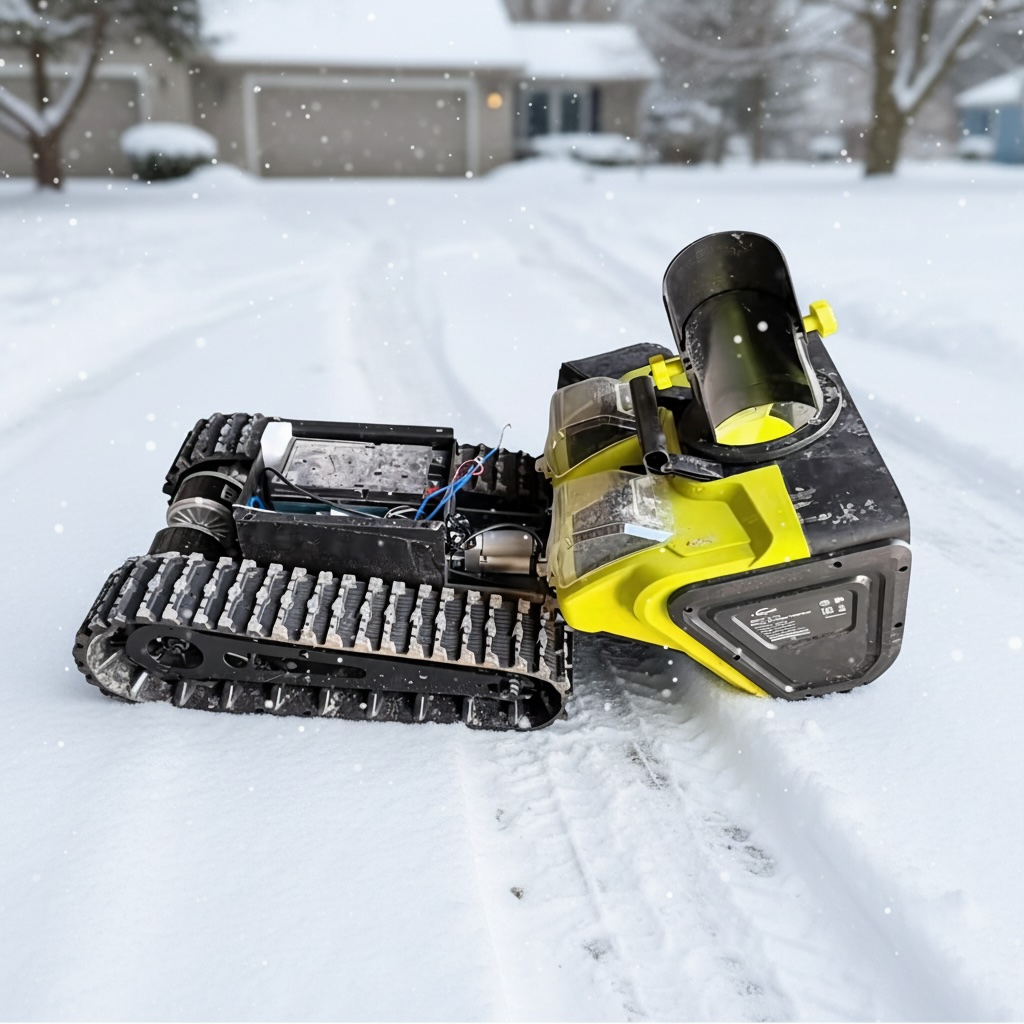 Electric Tracked Remote Control Snow Thrower Snow Removal Snow Sweeper