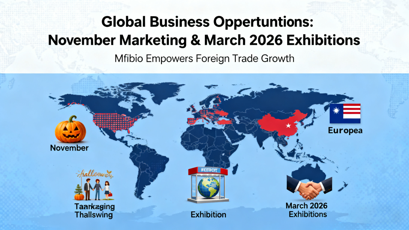 Seize Global Business Opportunities! Mfibio Focuses on November Marketing Hotspots and March 2026 Exhibitions to Empower Targeted Foreign Trade Breakthroughs
