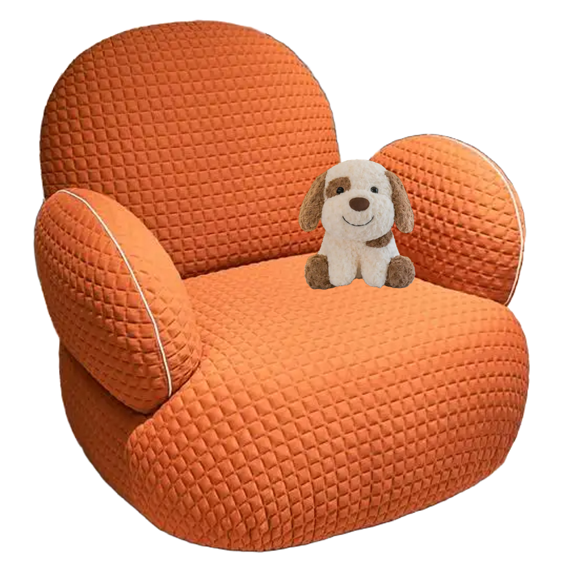 Cute-style orange single armchair