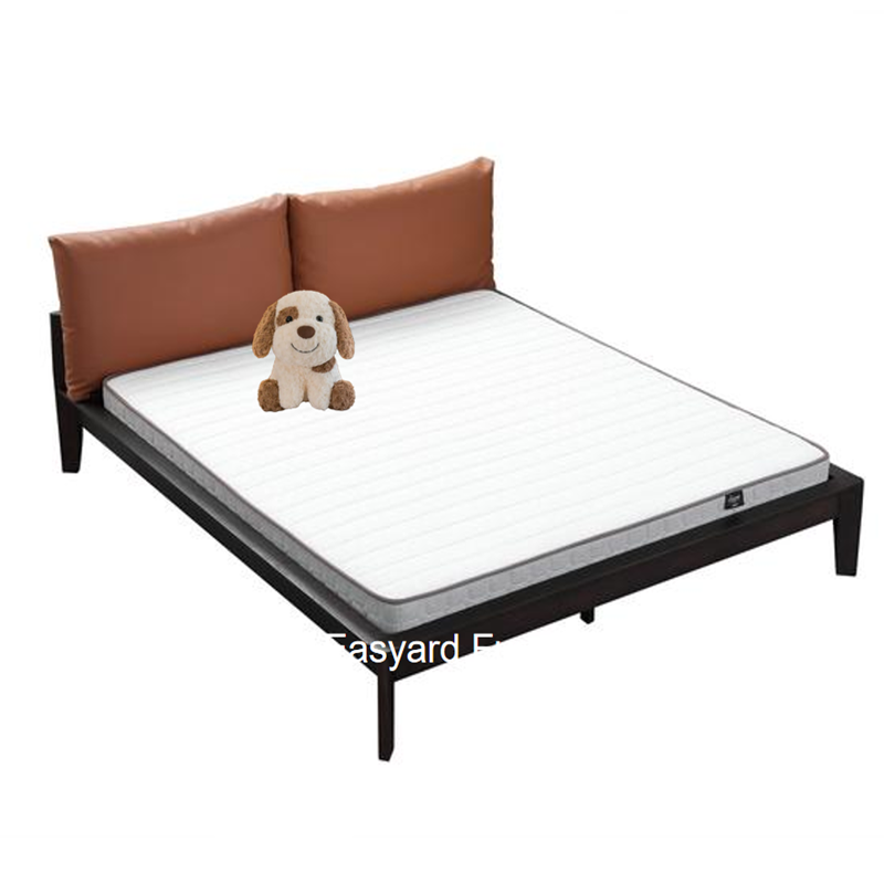 Iron Bed Frame with Soft Upholstered Headboard