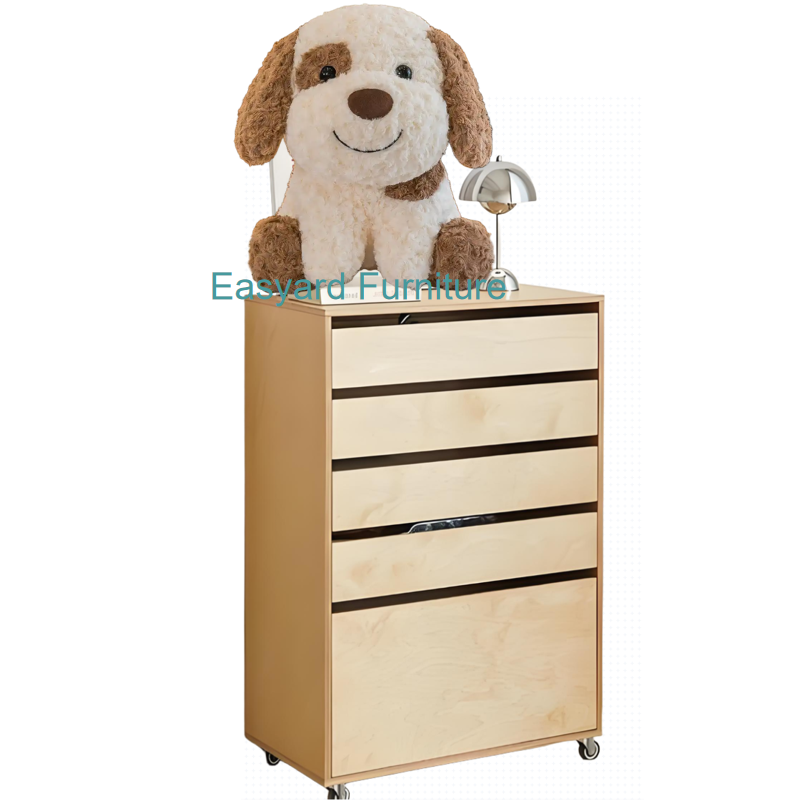 birch five layers chest of drawers