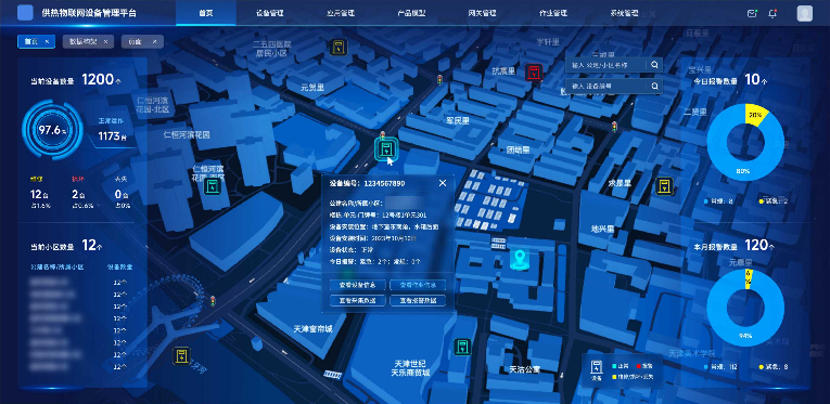 平台概述
针对企业物联设备碎片化的问题，打造供热物联网设备管理平台，提供海量设备接入与管理能力，广泛支持loT主流接入协议，并提供低代码编解码插件机制，简化设备接入难度，助力企业快速构建统一的数据中台，为上层的应用建设铺就扎实的