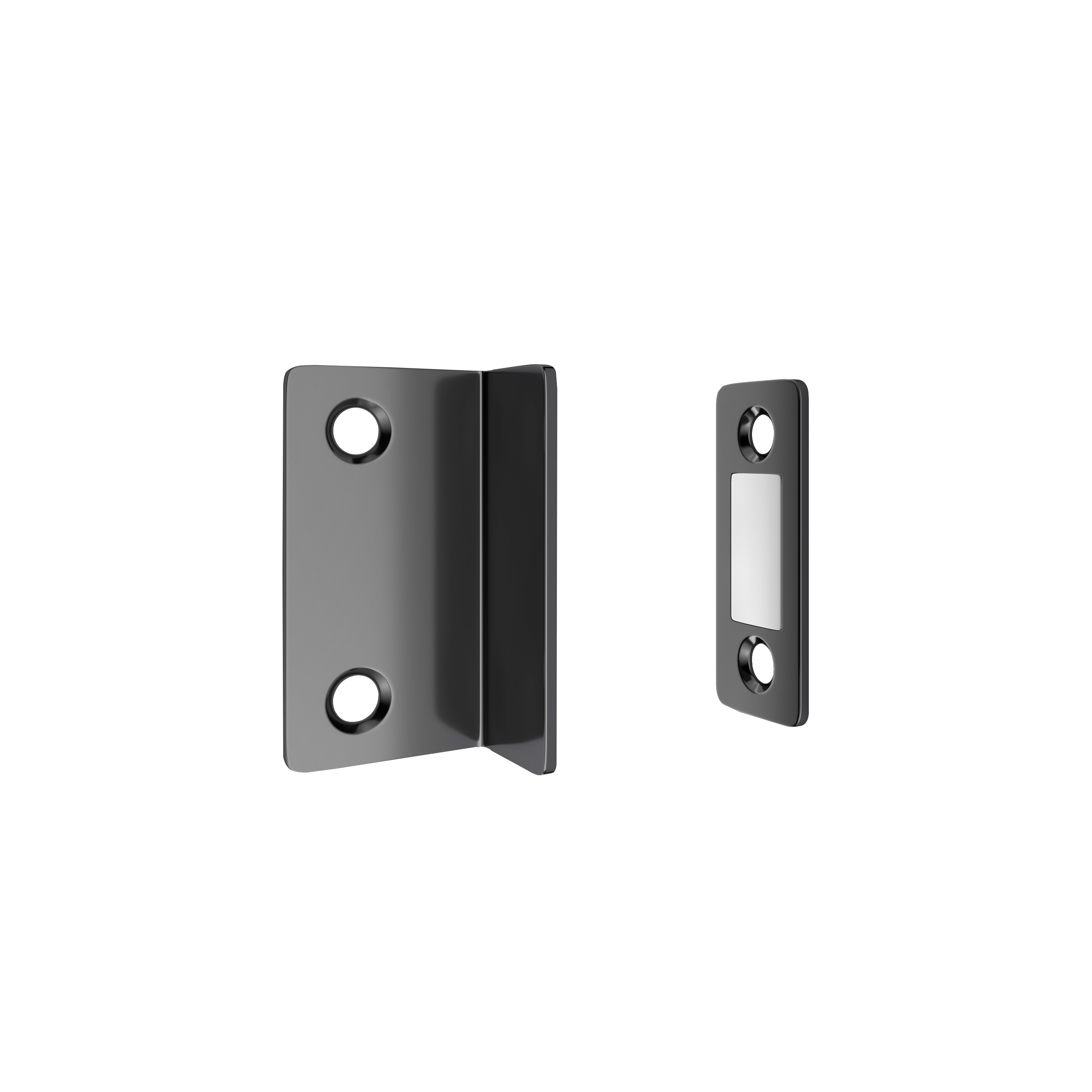 L-Shaped Door Magnetic Catch Black