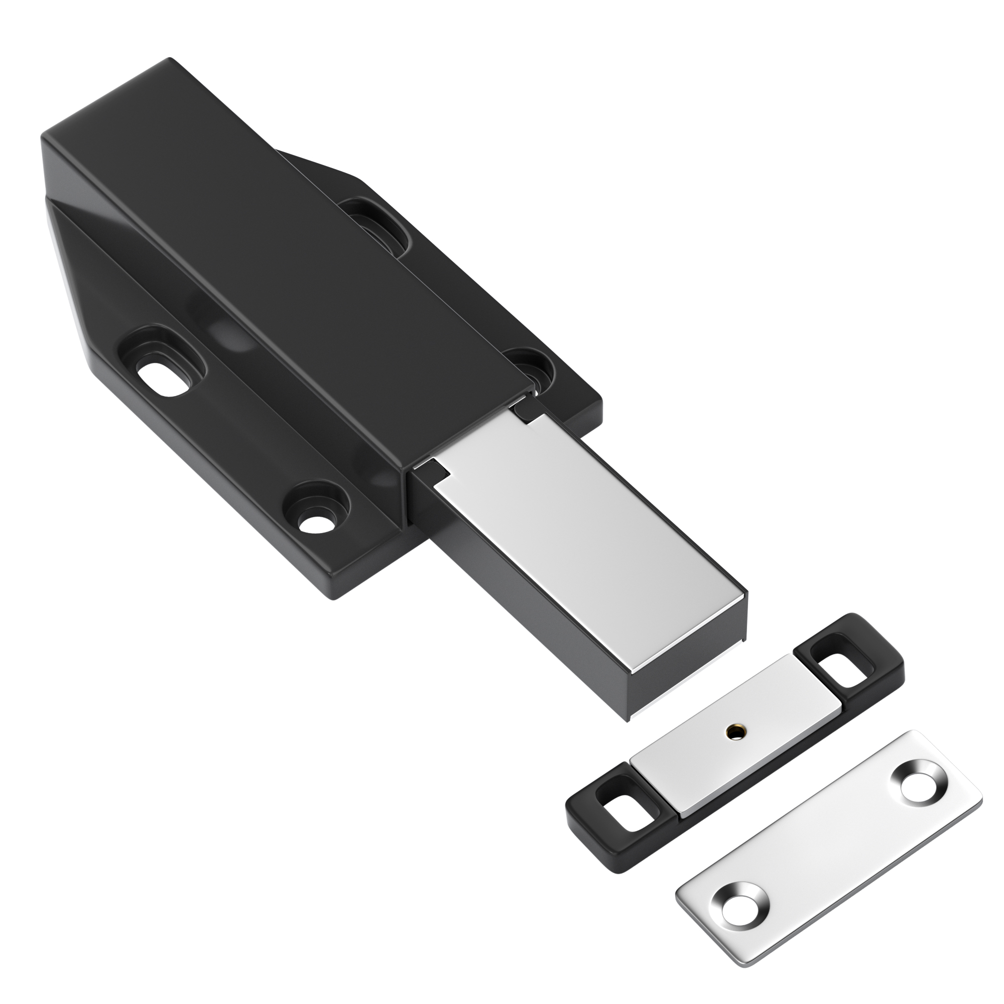 Push to Open Cabinet Hardware Black