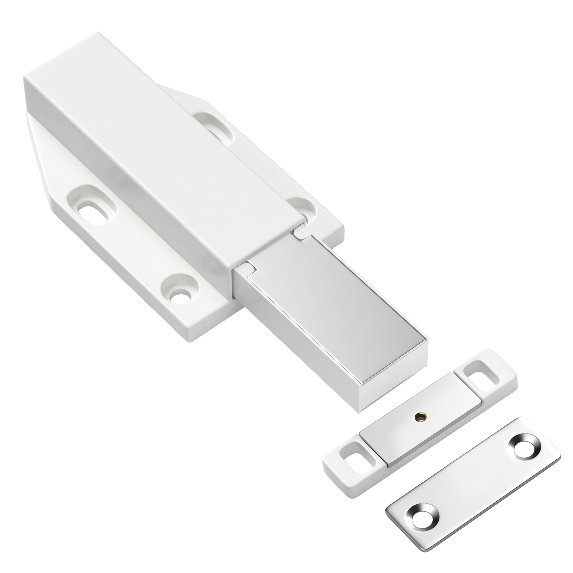 Push to Open Cabinet Hardware White