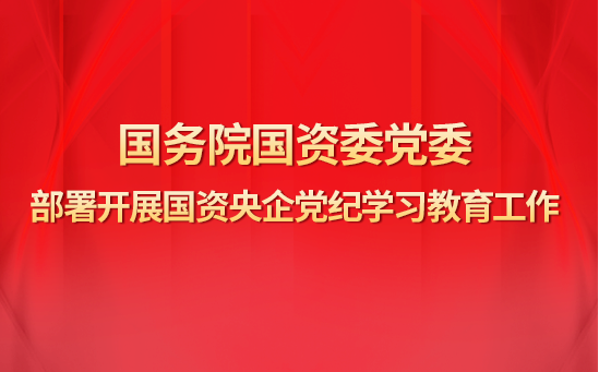国务院国资委党委部署开展国资央企党纪学习教育工作 锚定目标任务压实主体责任 以高标准严要求推动党纪学习教育取得实实在在成效