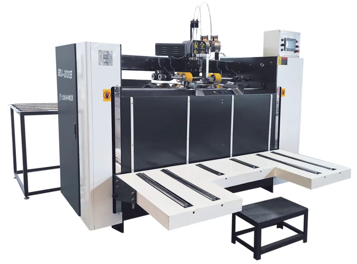 BDJ-2000 double-servo semi automatic sing-piece carton nailing machine