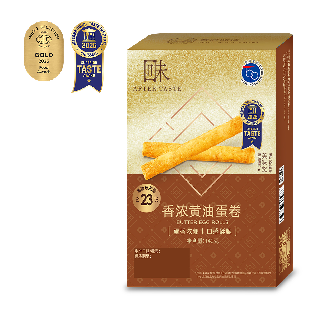 香浓黄油鸡蛋卷 140克