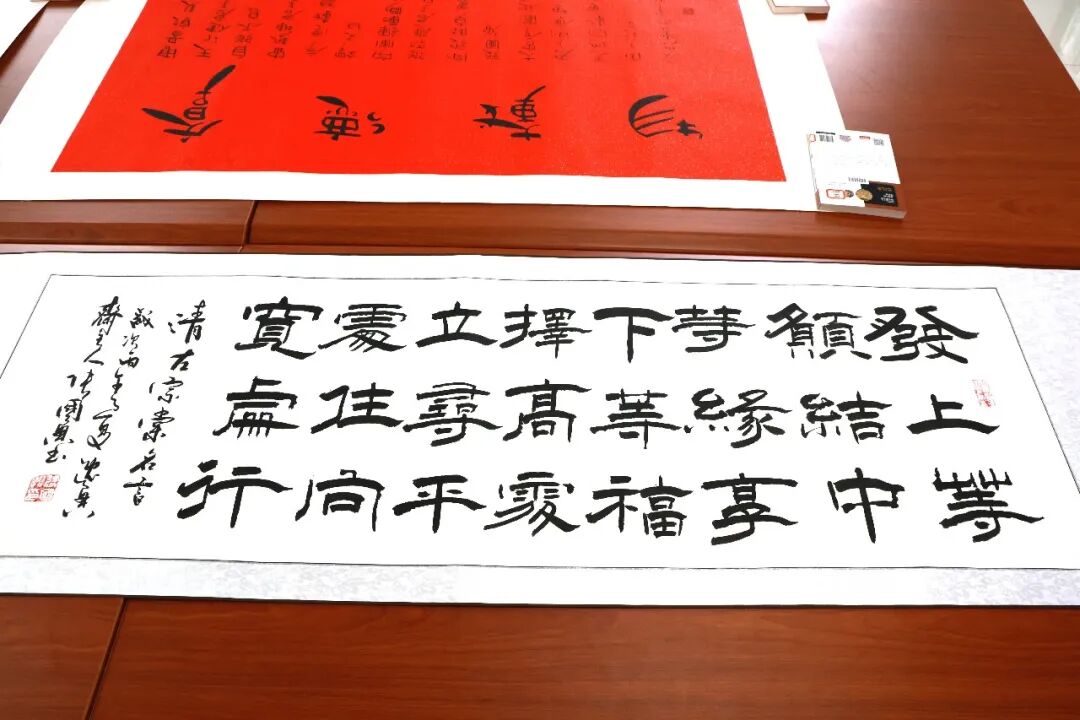 纪念中国共产党建党105周年刘俊坡、张国兴书法作品联袂展在沧州航空职业学院隆重开幕