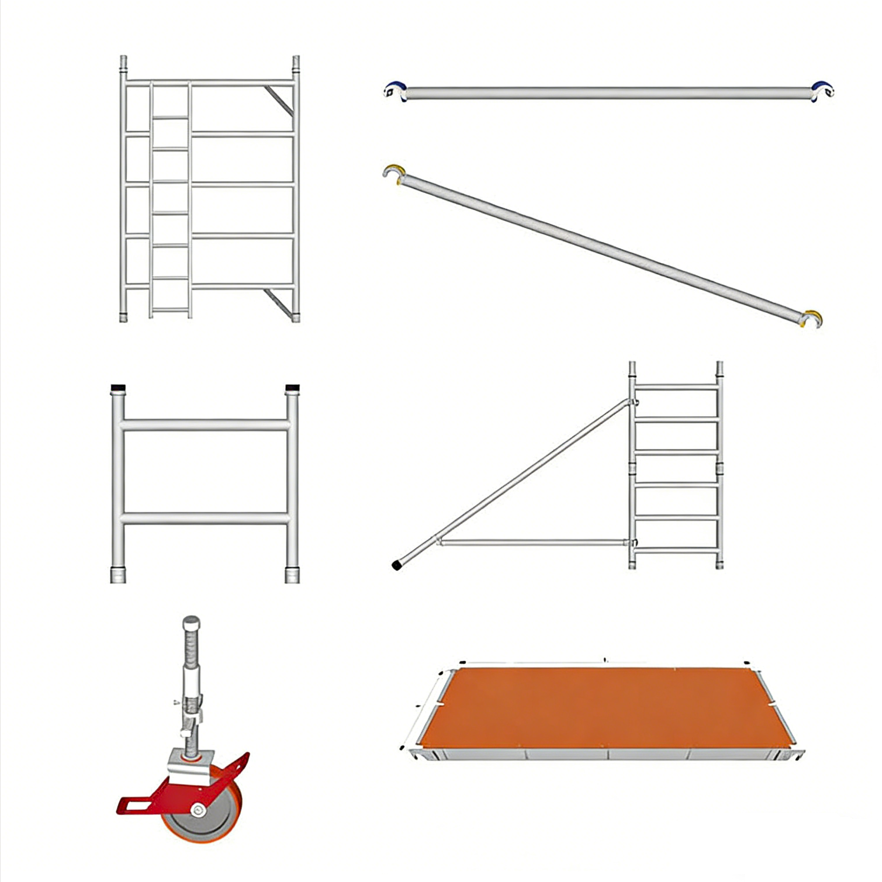 Customize Multi Layer 6061 Scaffolding Aluminum Tower