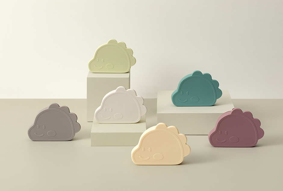 铂金硅胶恐龙餐盘碗