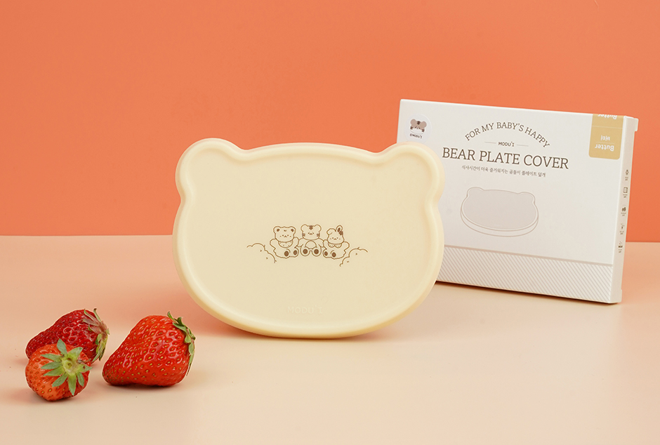 铂金硅胶小熊餐盘盖