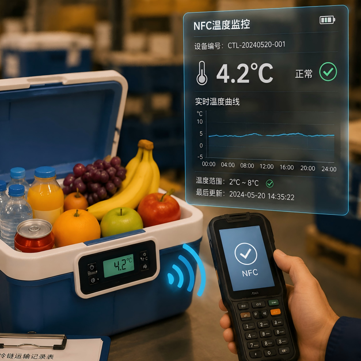 测温标签帮助您监控冷链食品状况，保持食品送餐温度