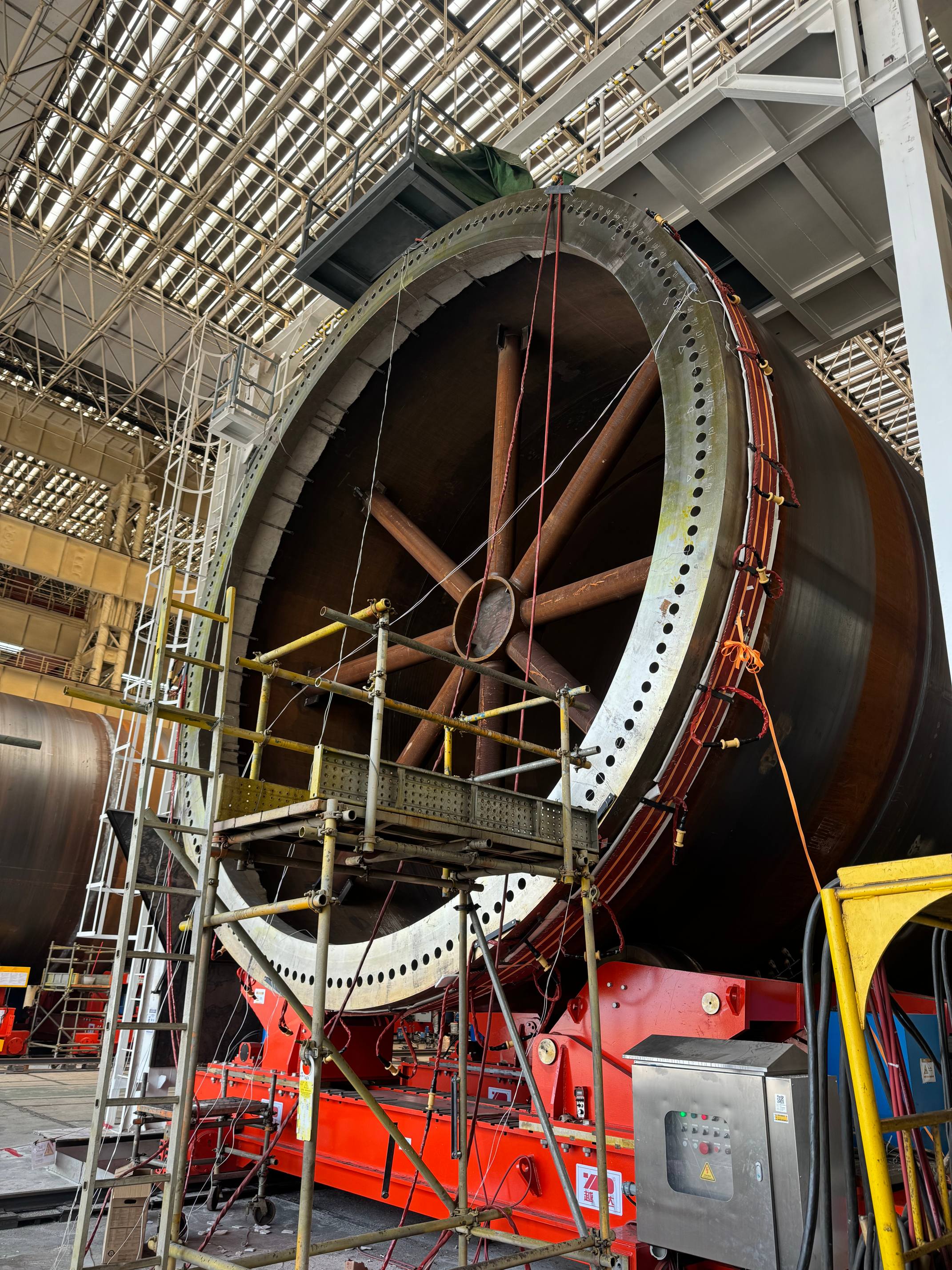 Post-heating hydrogen removal: Pipe diameter: 8 meters, pipe wall thickness: 100 mm