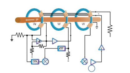The principle of fluxgate current, voltage sensor and Hall current