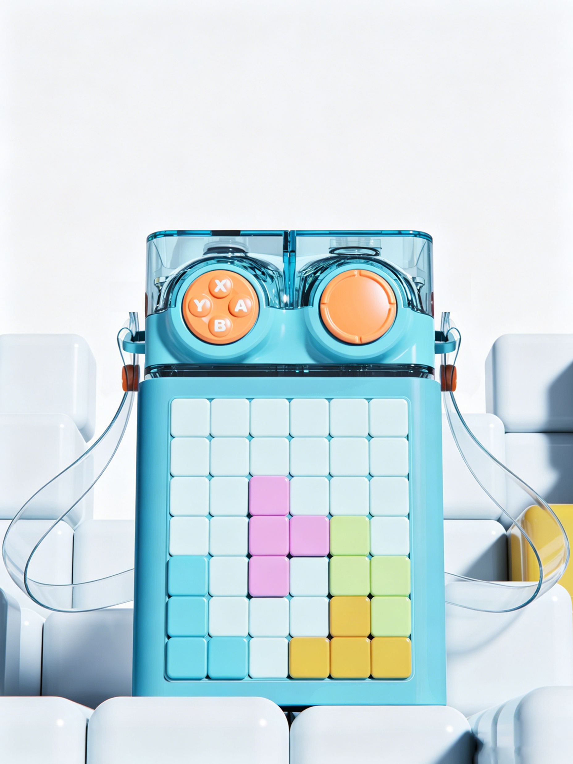俄罗斯方块主题水杯 | Tetris Stack Water Bottle
