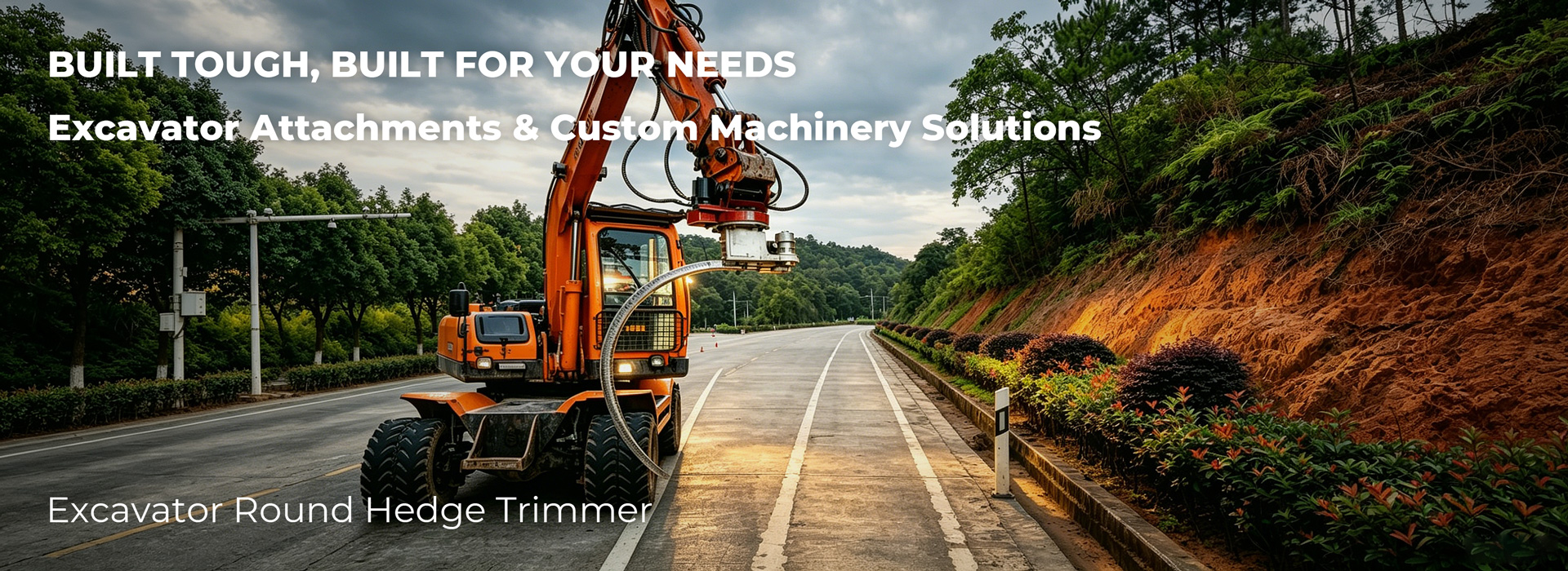 Excavator Round Hedge Trimmer