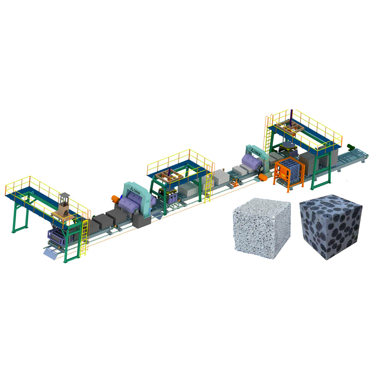 Ceramsite Foam Concrete Block Production Line